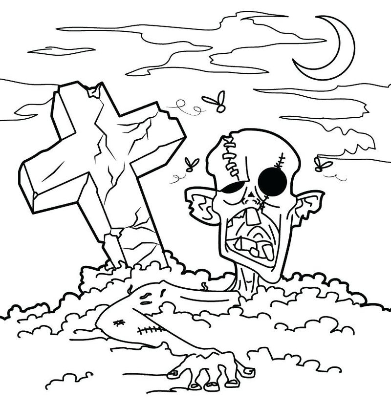 Zombie Coloring Pages Free