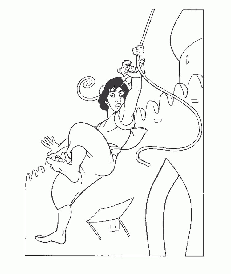 aladdin coloring pages