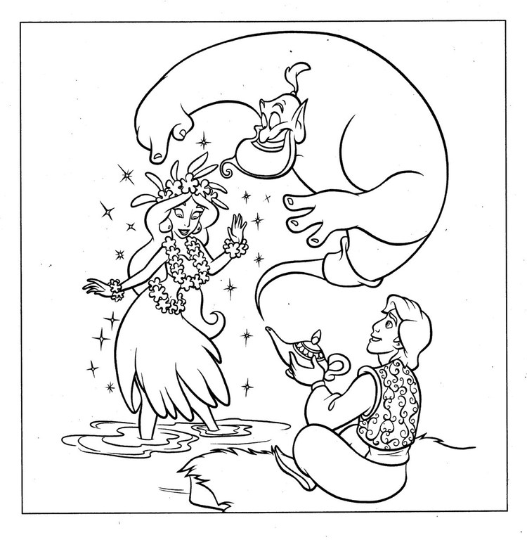 aladdin coloring pages to print