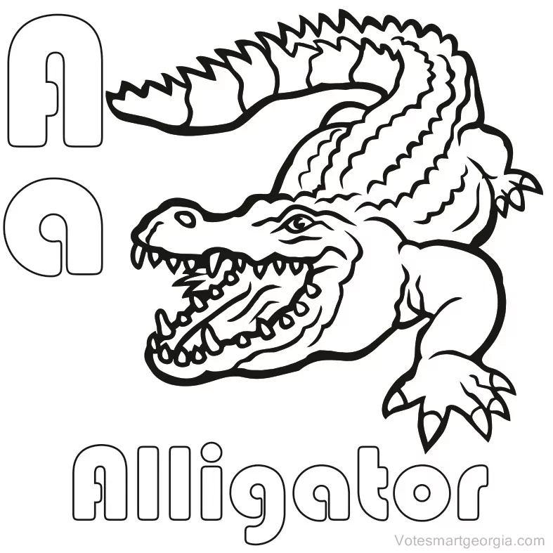 alligator coloring sheets free