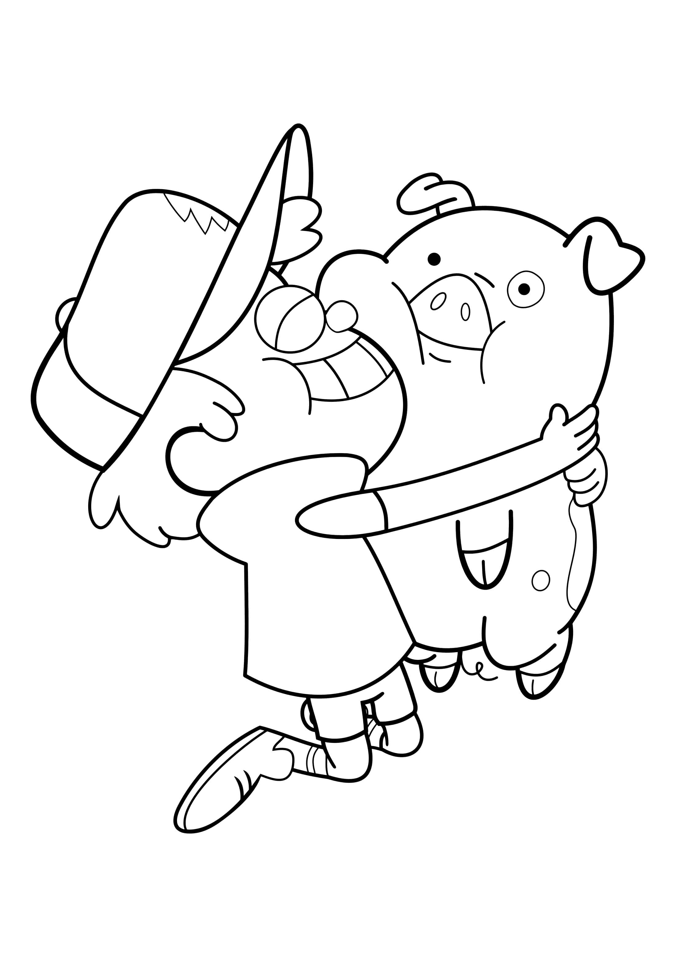 coloring pages gravity falls watles