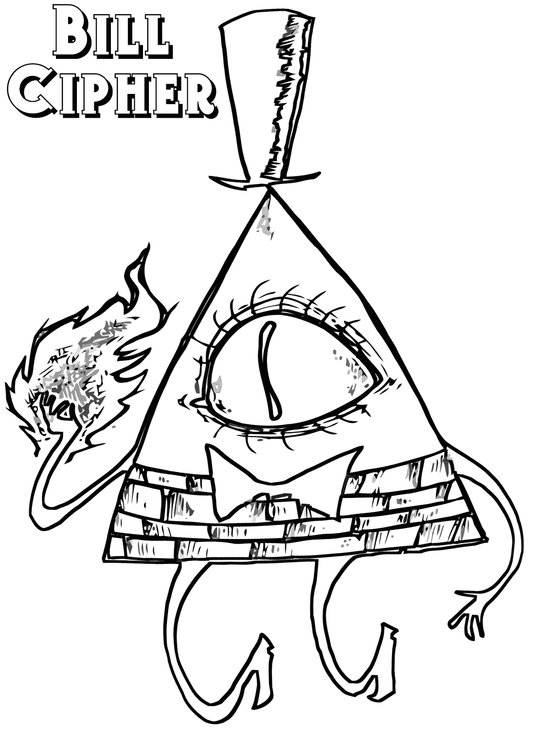 gravity falls coloring pages bill cipher