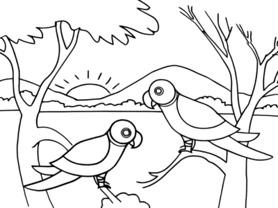 jungle coloring pages for kids