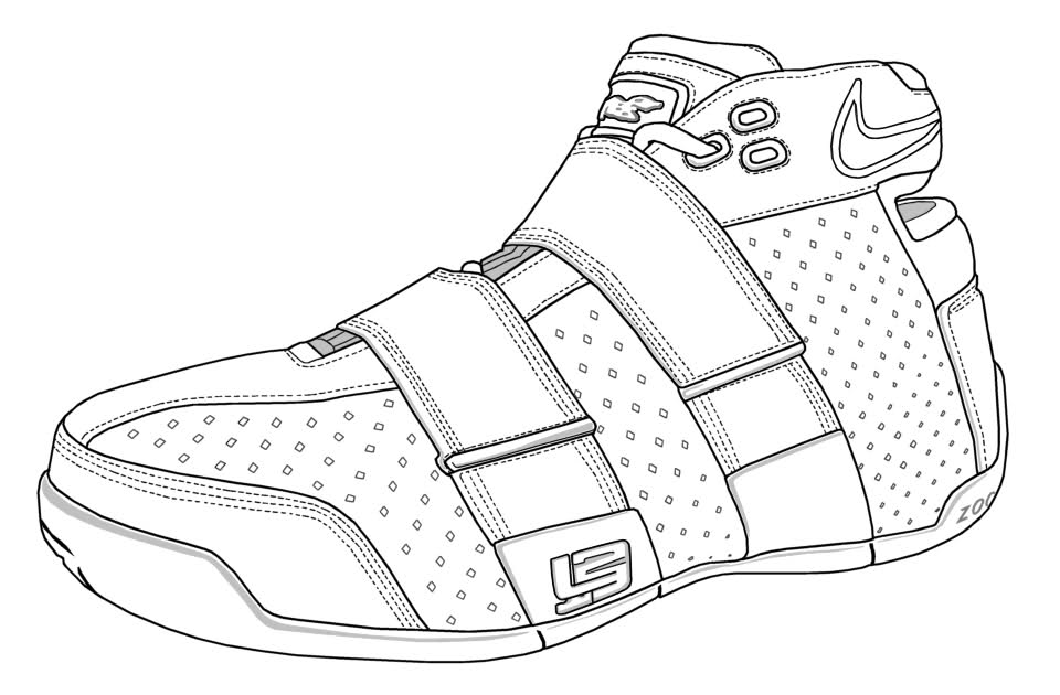 lebron james 13 shoes coloring pages