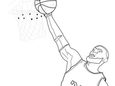 lebron james dunking coloring pages