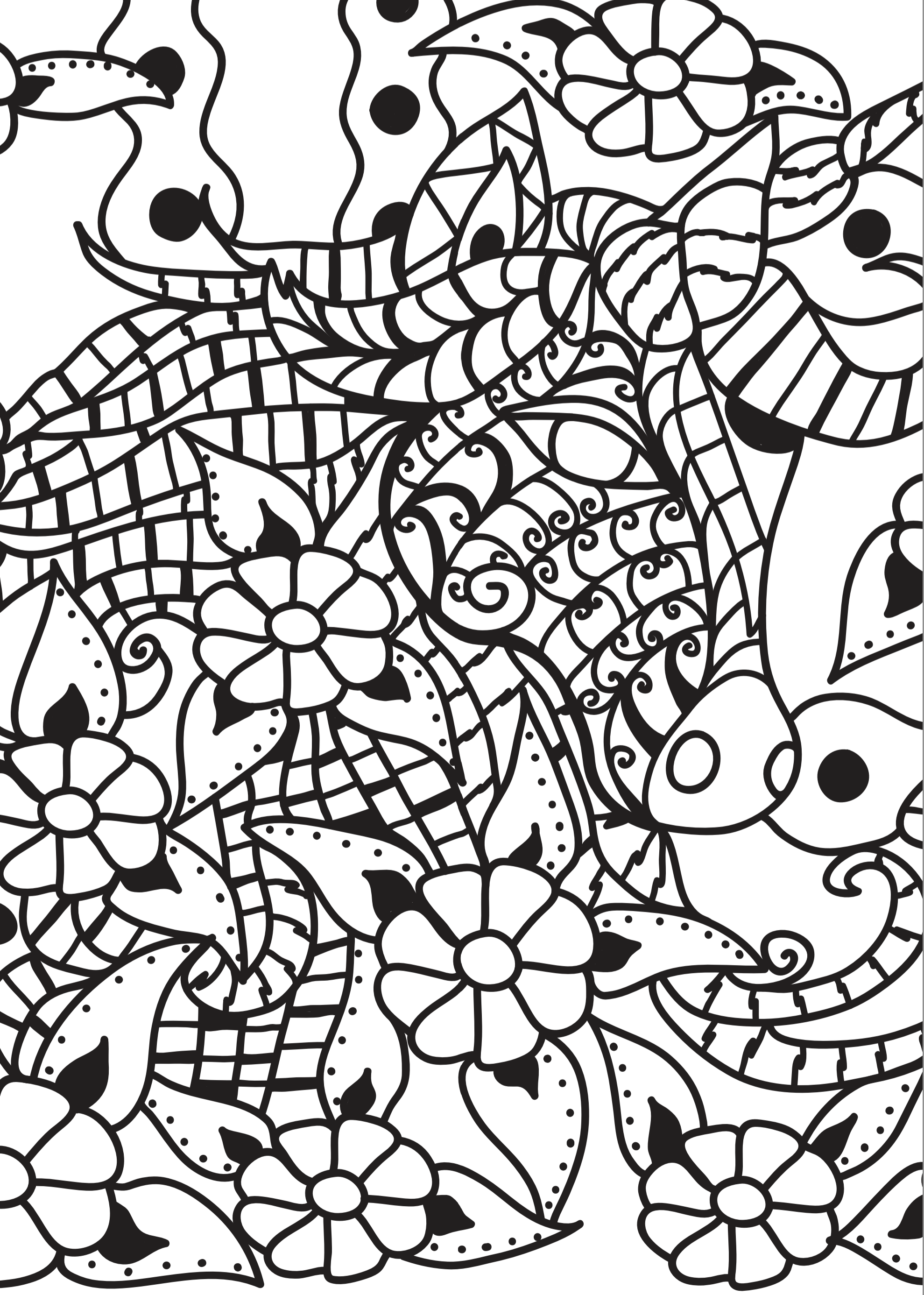 mosaic coloring pages to print