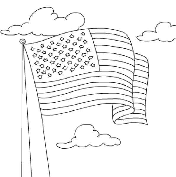 american flag coloring page pdf