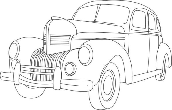 antique car coloring pages