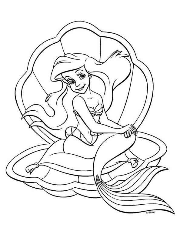 ariel coloring pages to print