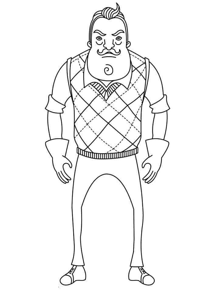 hello neighbor coloring pages