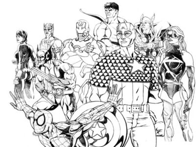 avengers coloring book pages 1