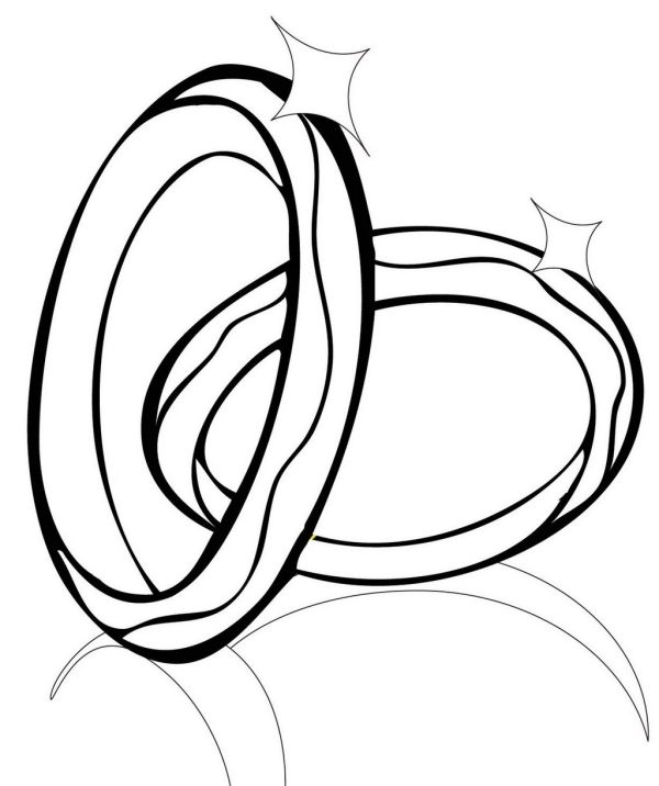 awesome wedding rings coloring sheet