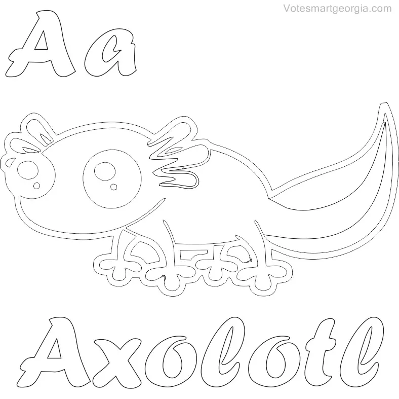 axolotl printable coloring page