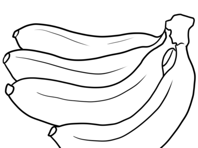 banana coloring page print