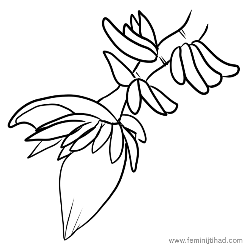 banana coloring page printables