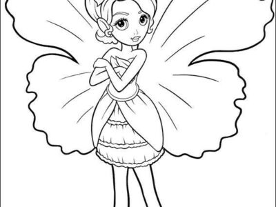 barbie fairy coloring pages