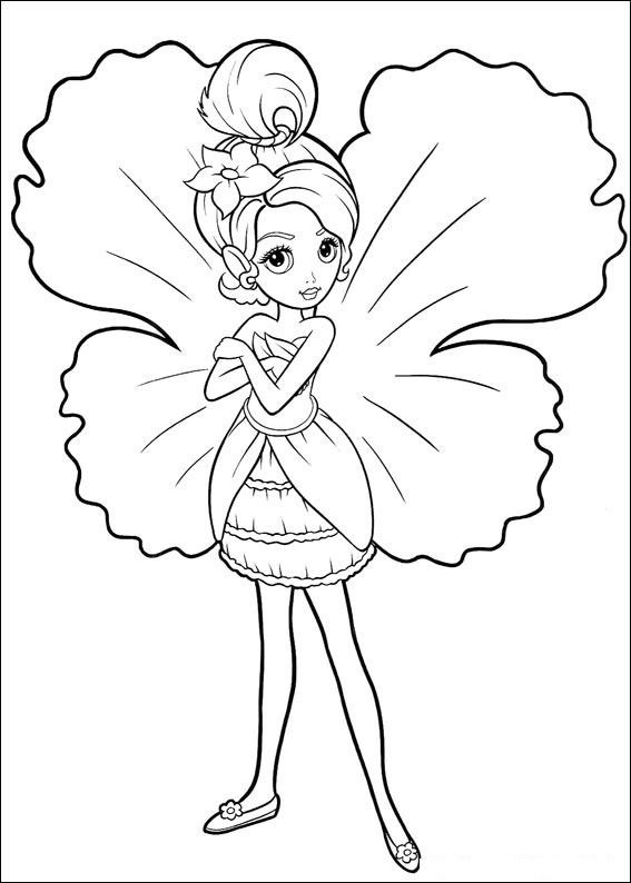 barbie fairy coloring pages