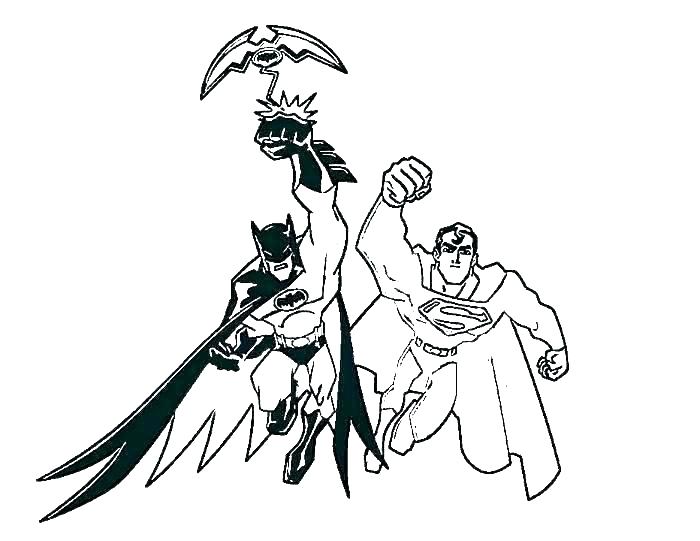 batman and superman coloring pages