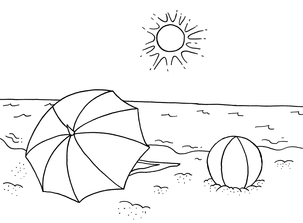 beach ball coloring pages