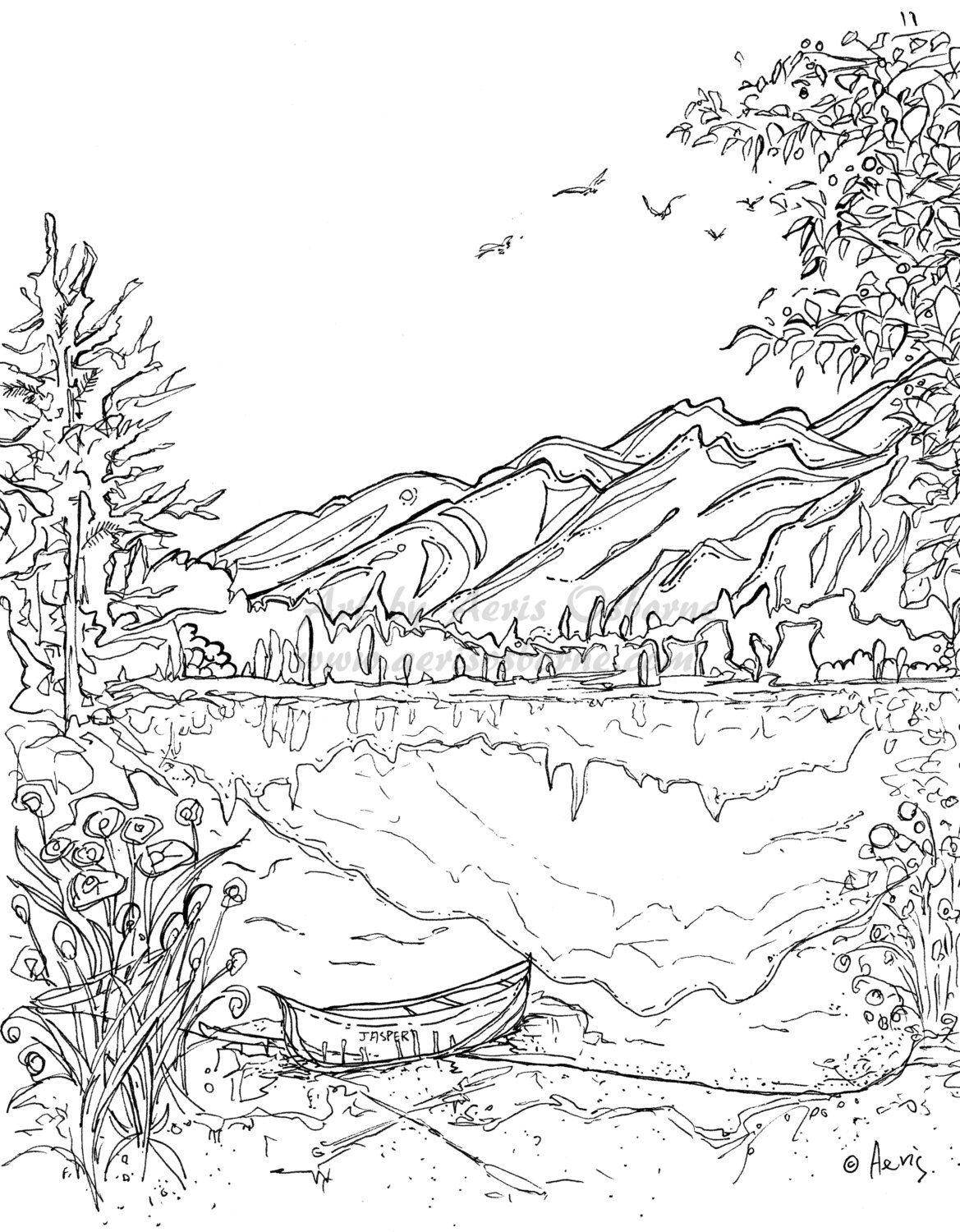 coloring pages nature scenes