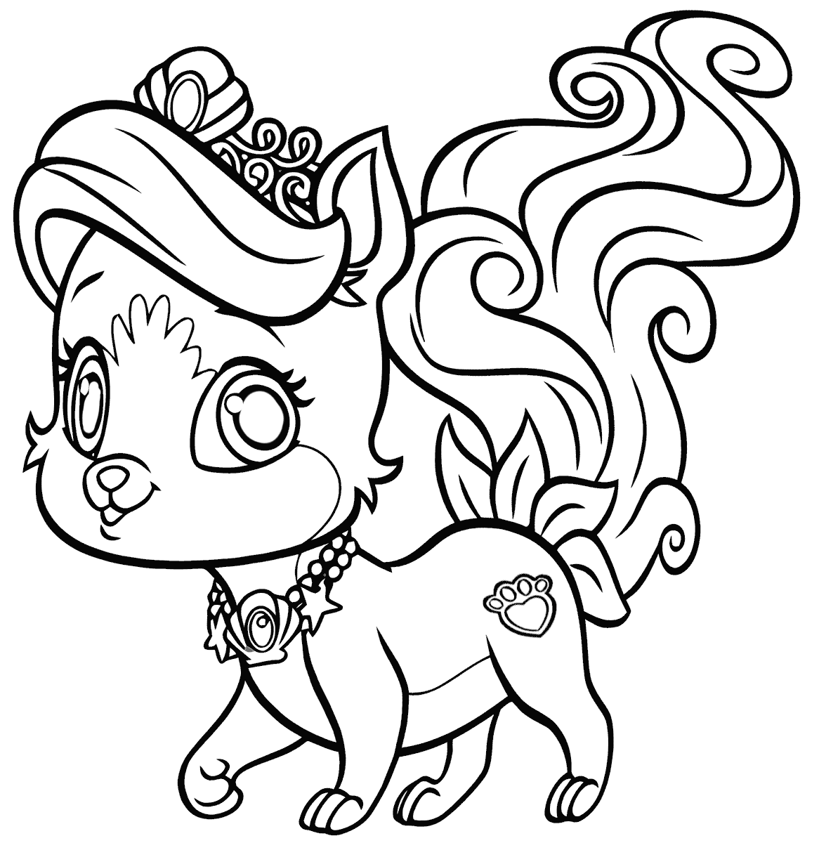 princess palace pets coloring pages