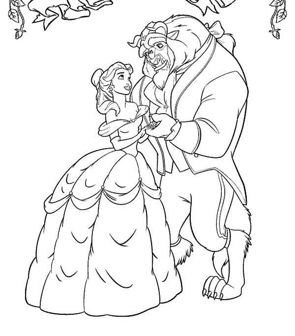 beauty and the beast castle coloring pages