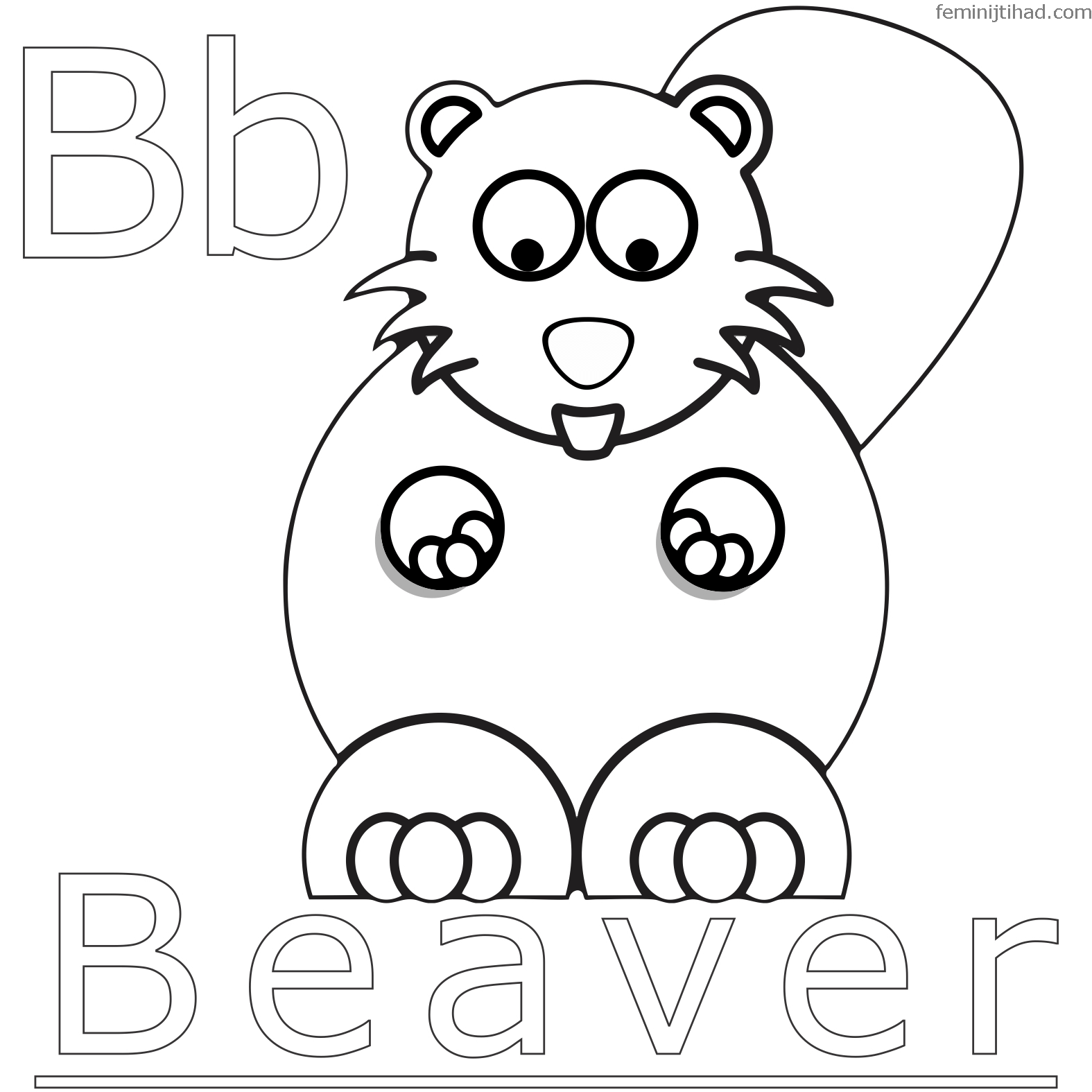 beaver coloring pages preschool