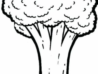 best broccoli coloring page