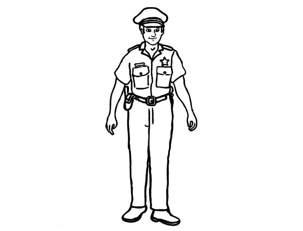 coloring pages police