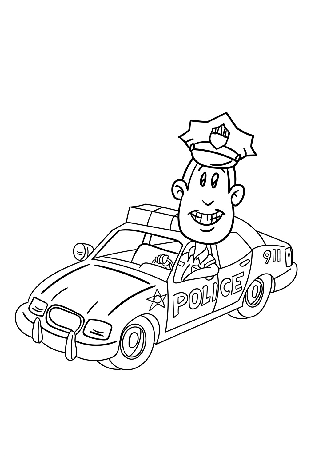 police car coloring pages