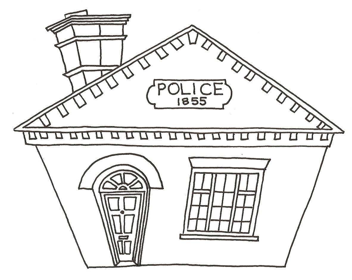 police station coloring pages