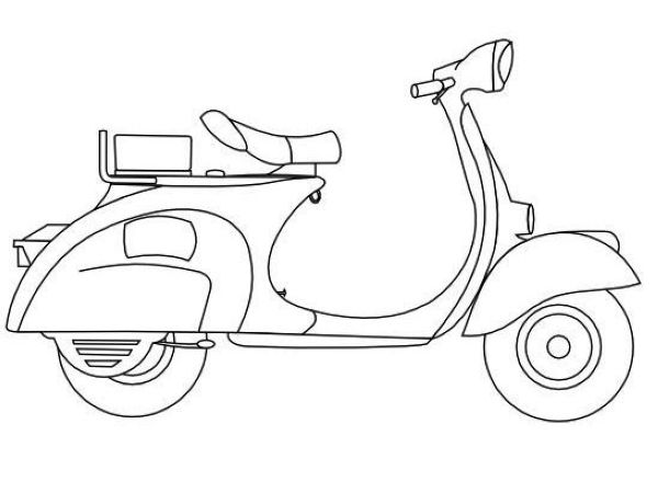 best vespa coloring page online