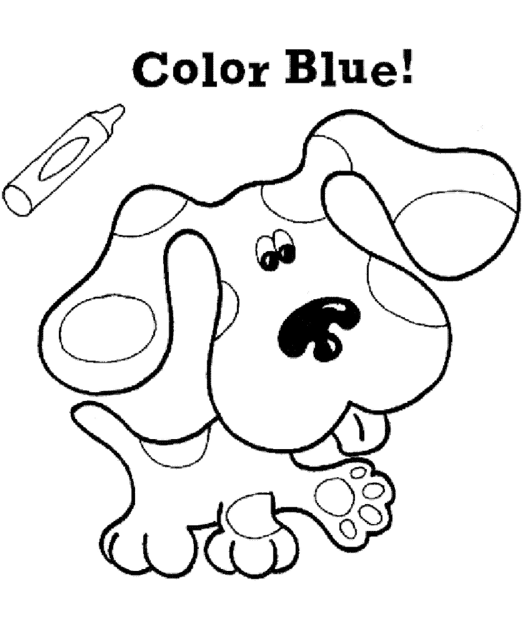 kids coloring pages blues clues