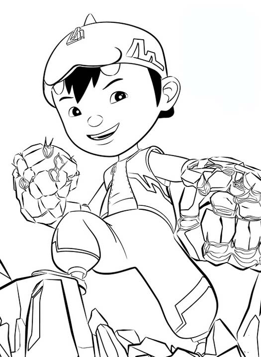 boboiboy coloring sheet for kids