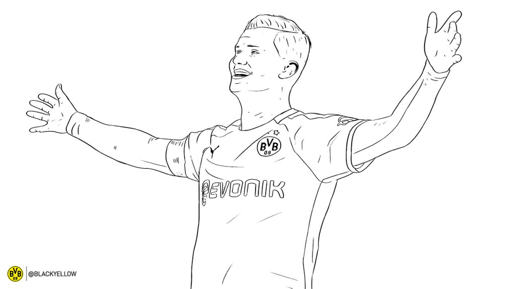 borussia dortmund player coloring pages