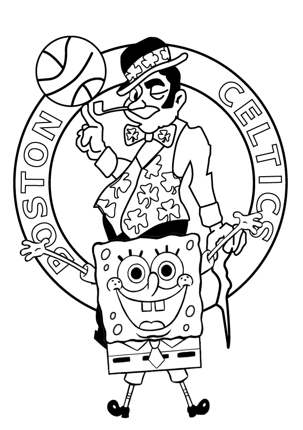 boston celtics coloring pages for kids