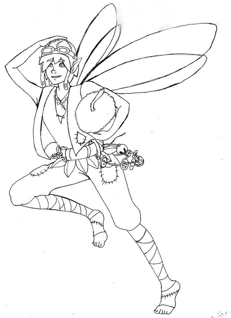 boy fairy coloring pages