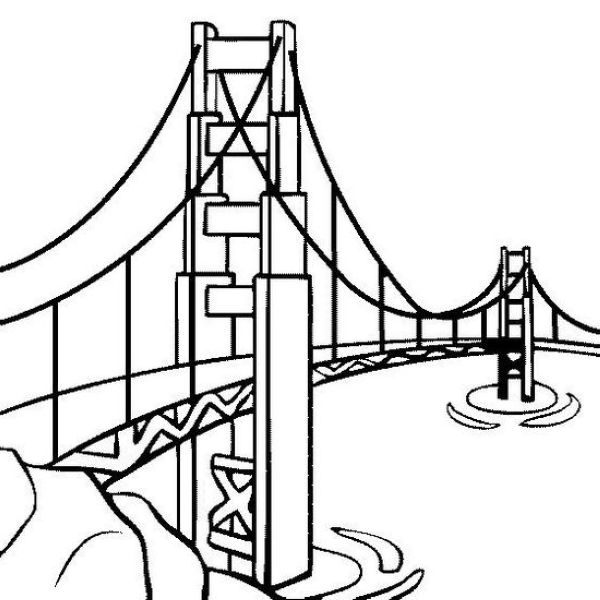 bridge coloring page online