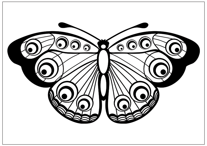 butterfly coloring pages for kids