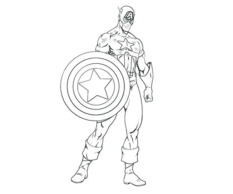 cool captain america coloring sheet