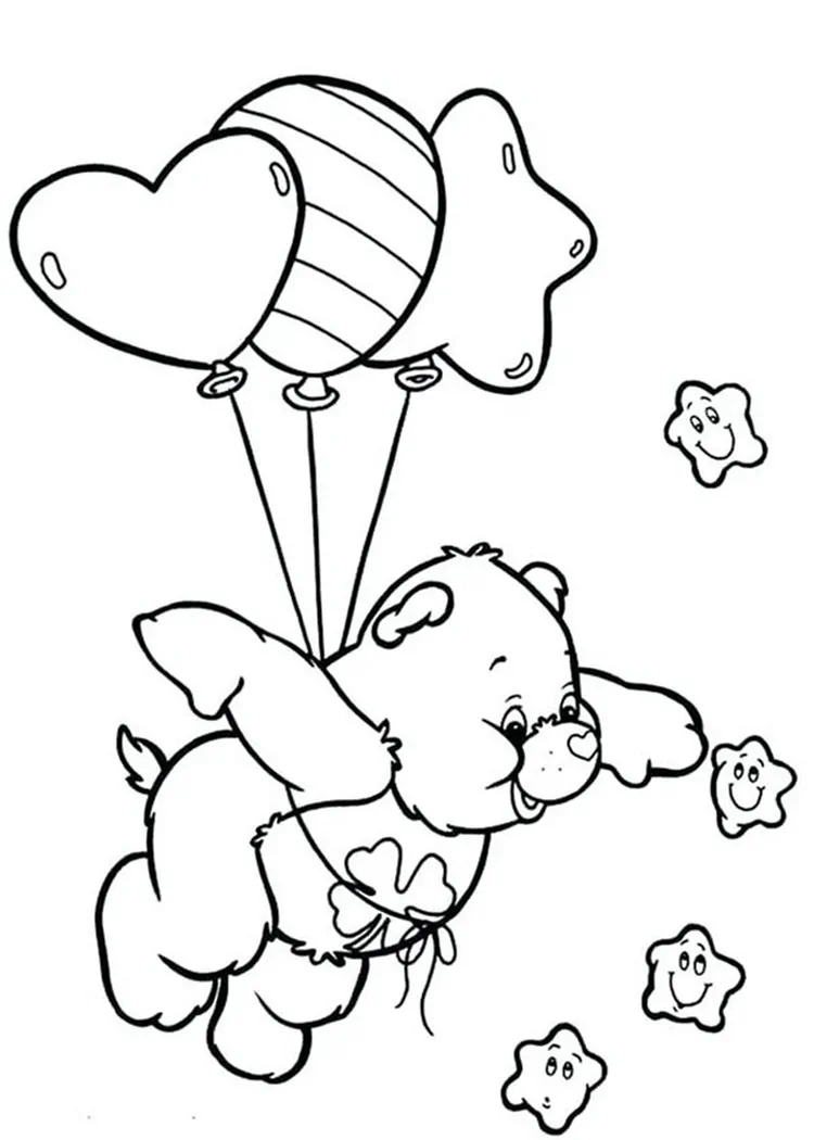 birthday care bear coloring pages