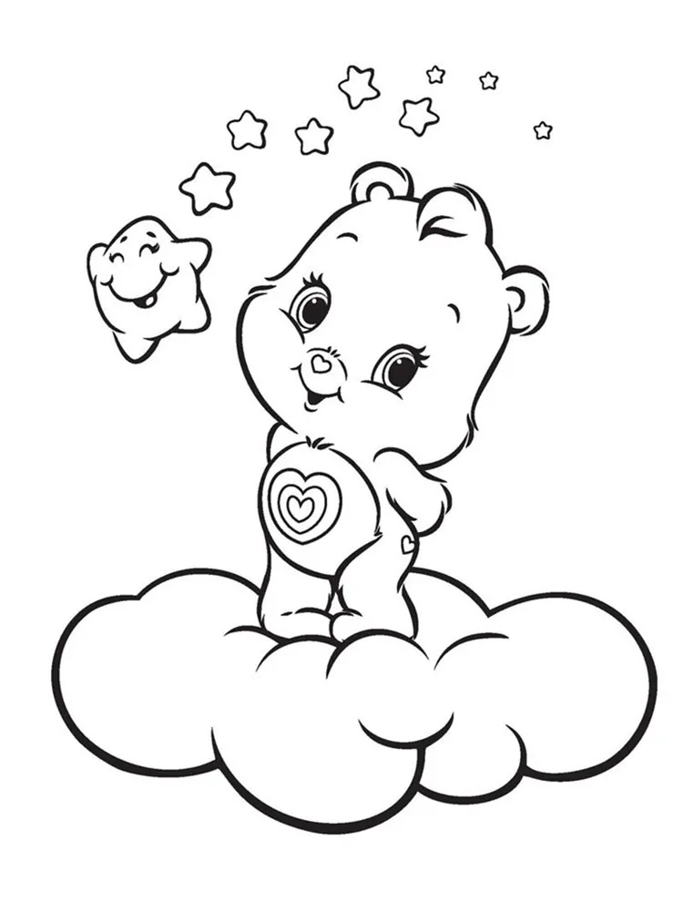 free care bear coloring pages to print