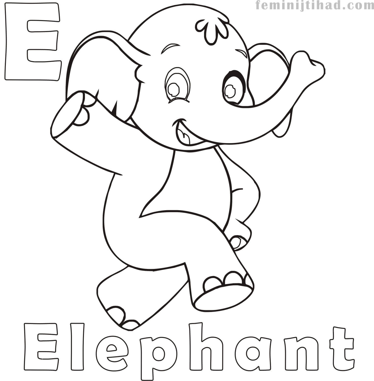 carnival elephant coloring page