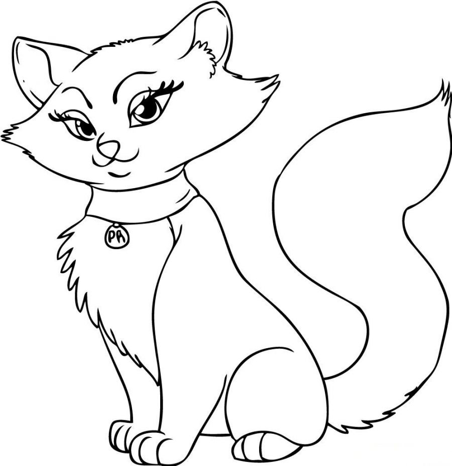 cartoon cat coloring pages