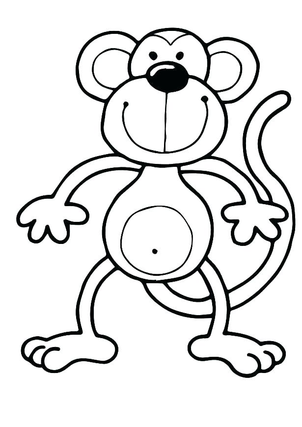 cartoon monkey coloring pages