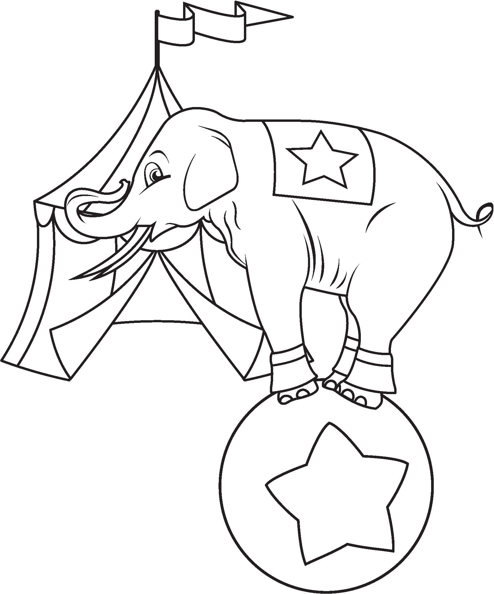 circus animal coloring pages