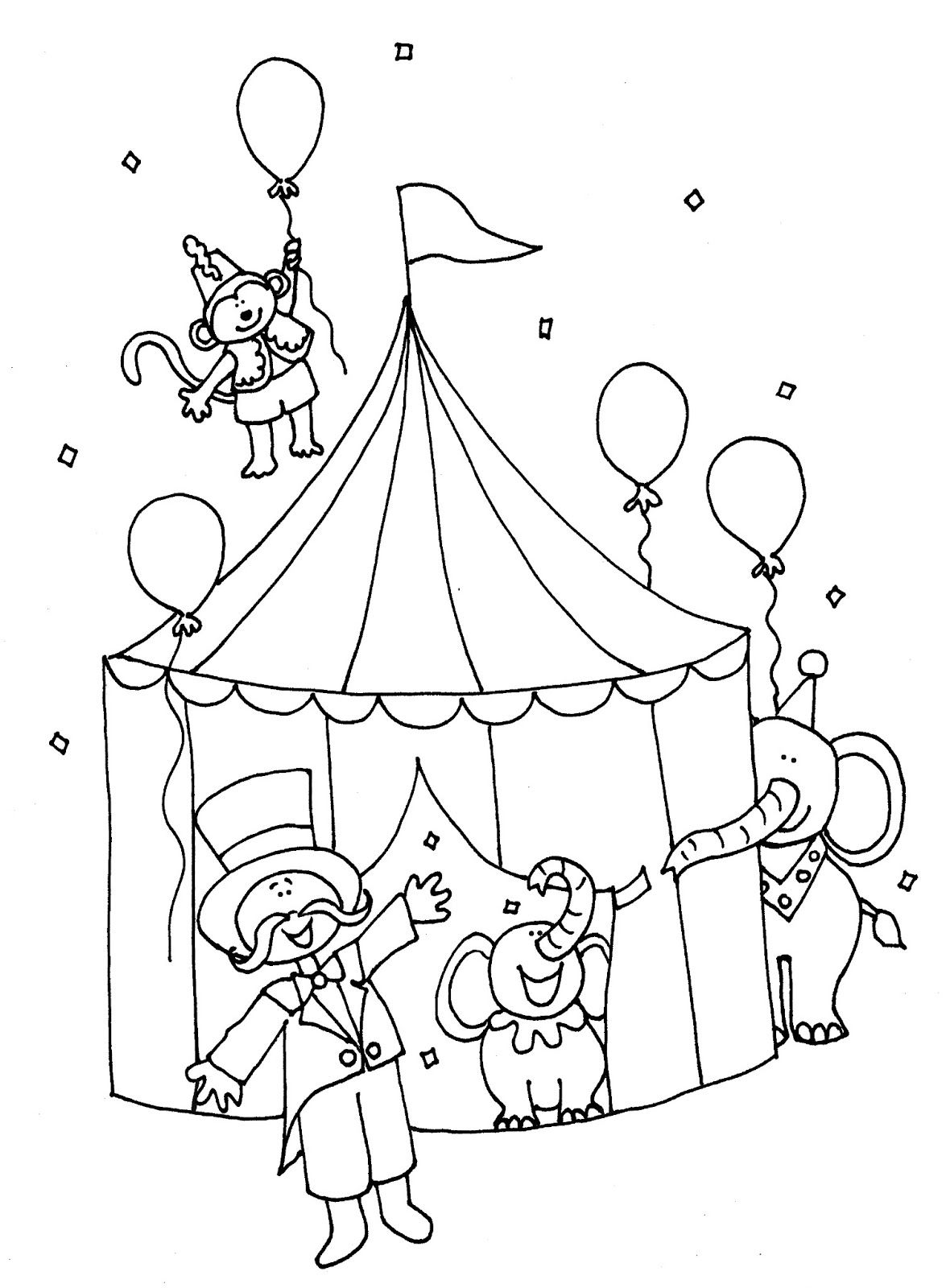 printable circus coloring pages