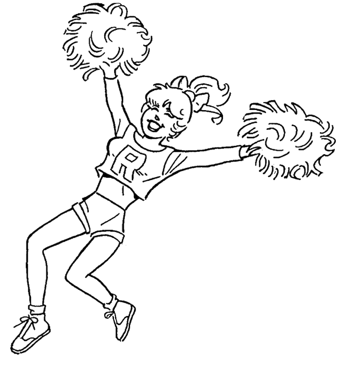 cheerleader coloring pages print