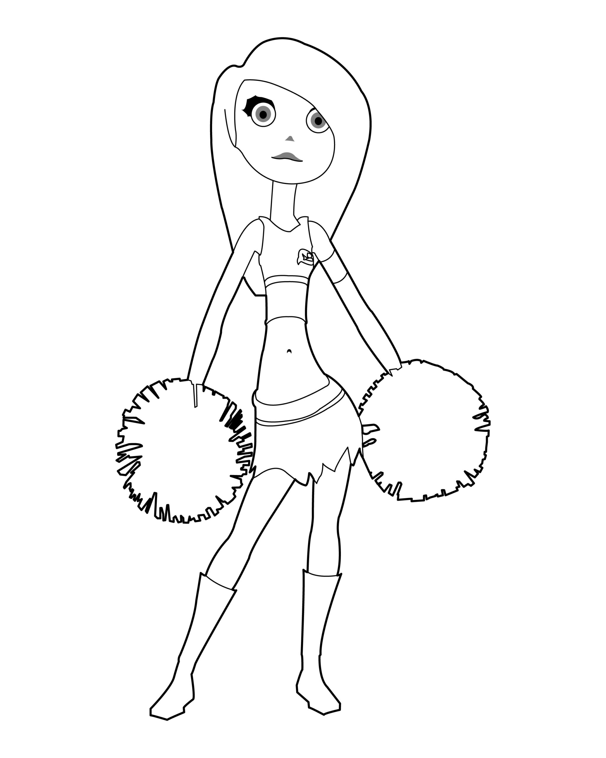 cheerleader coloring pages