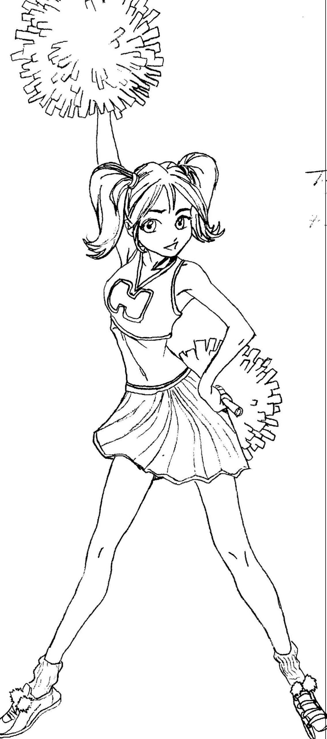 cheerleader printable coloring pages